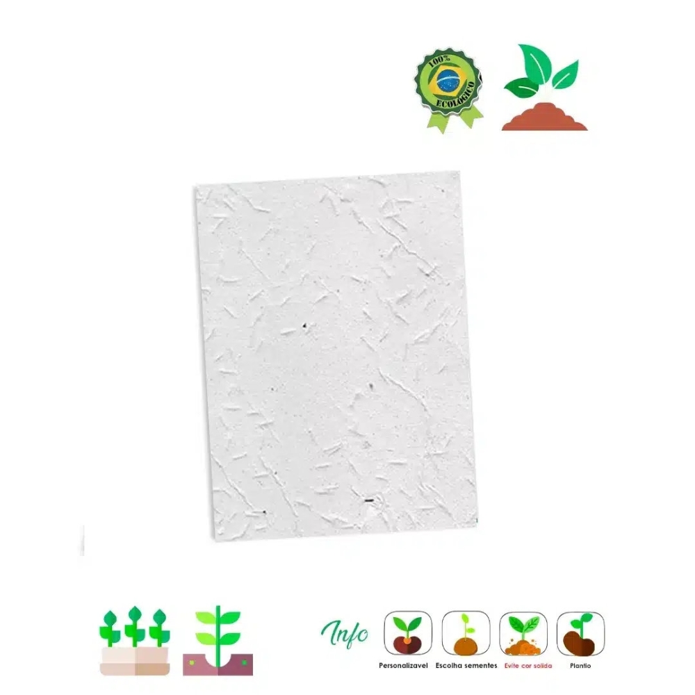 Convite Papel Semente 14x19 cm