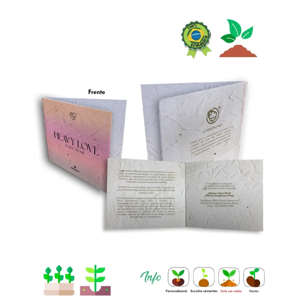 Convite Papel Semente Abre e Fecha 716-716