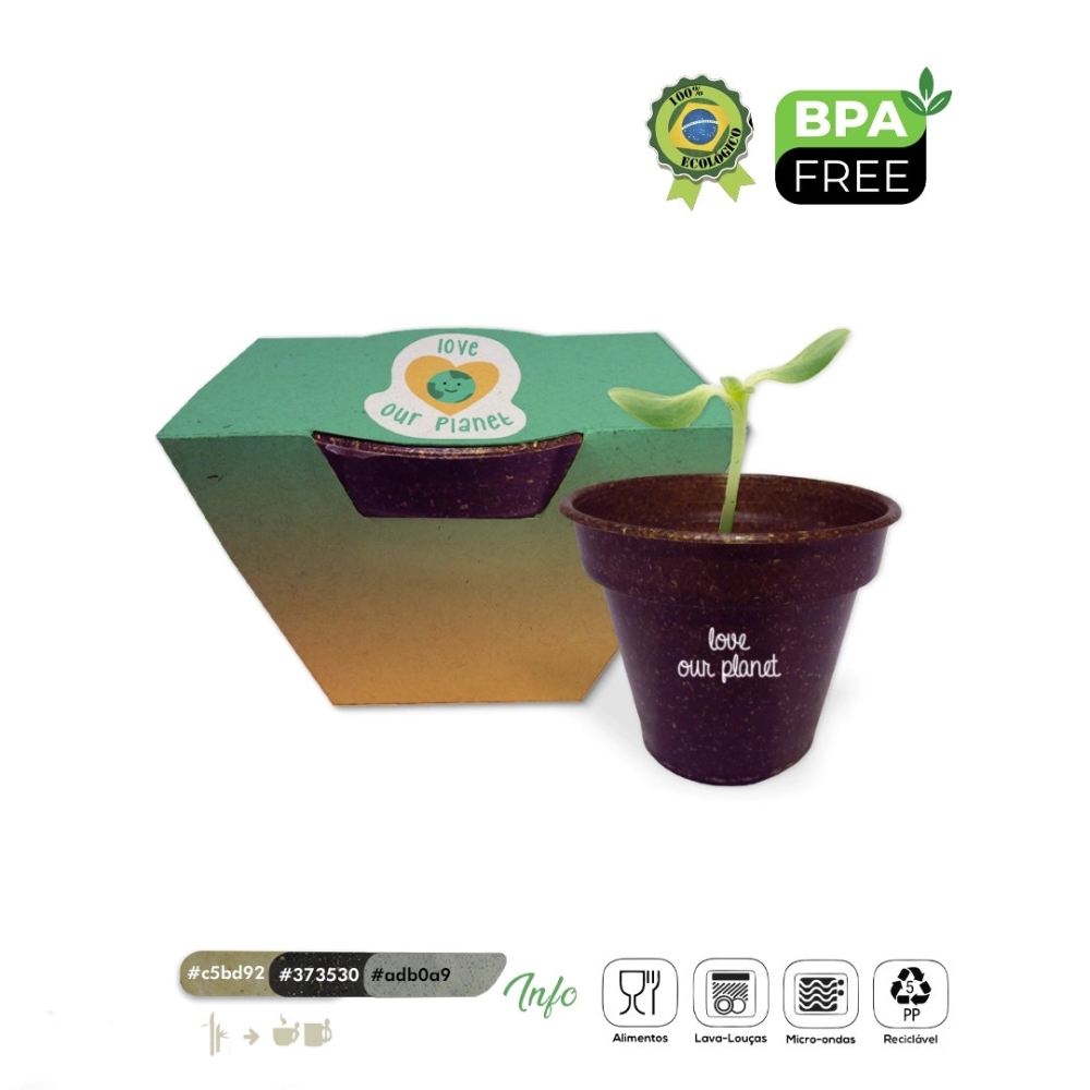 Kit plantio Crotalaria fibra de coco 710