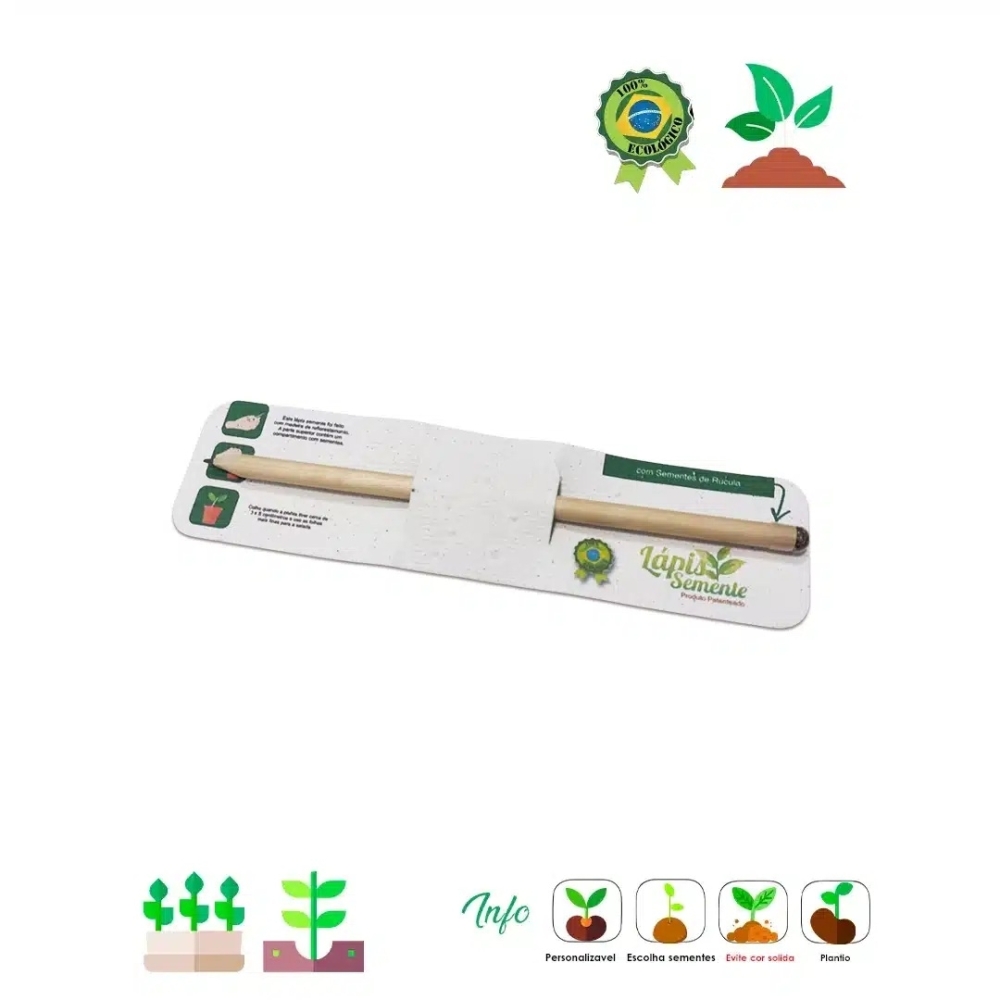 Lápis semente com tag-lps01