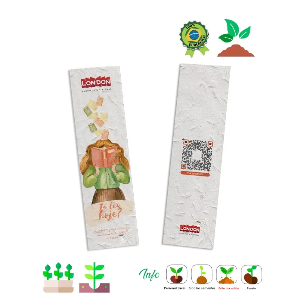 Marcador de Páginas Papel Semente 062-062