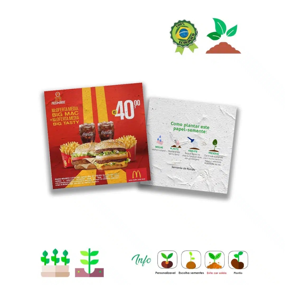 Papel Semente 9,5x9,5 cm 748-748