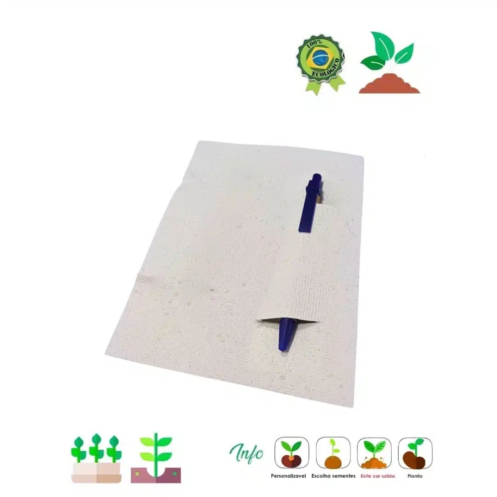 Papel Semente A5 + Caneta 1010