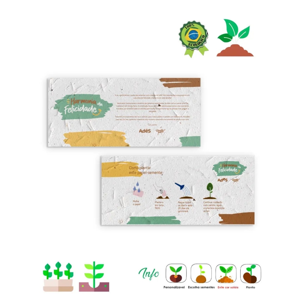 Papel semente 9 x 20 cm-9x20