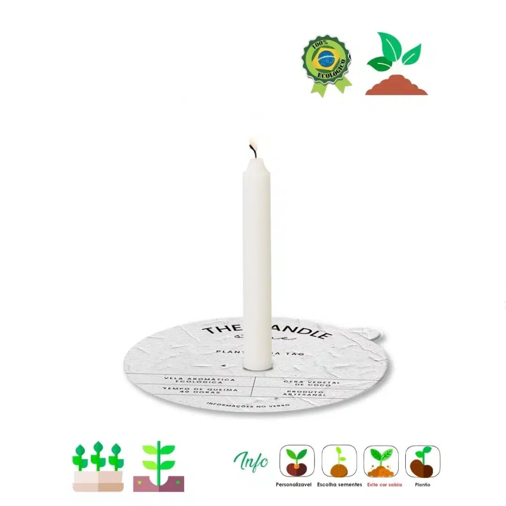 Papel semente para vela