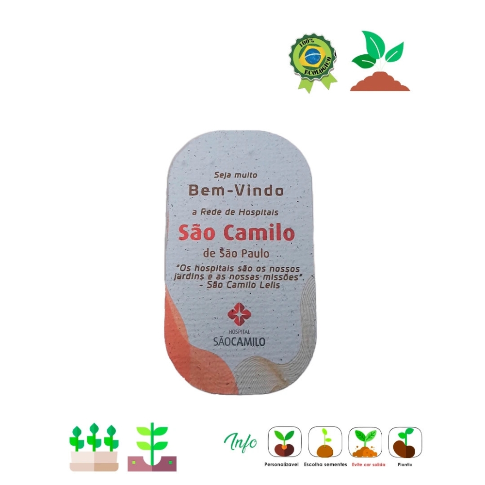 Tag de Papel Semente Oval